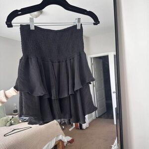 SHEIN Black Tiered Ruffle Skirt